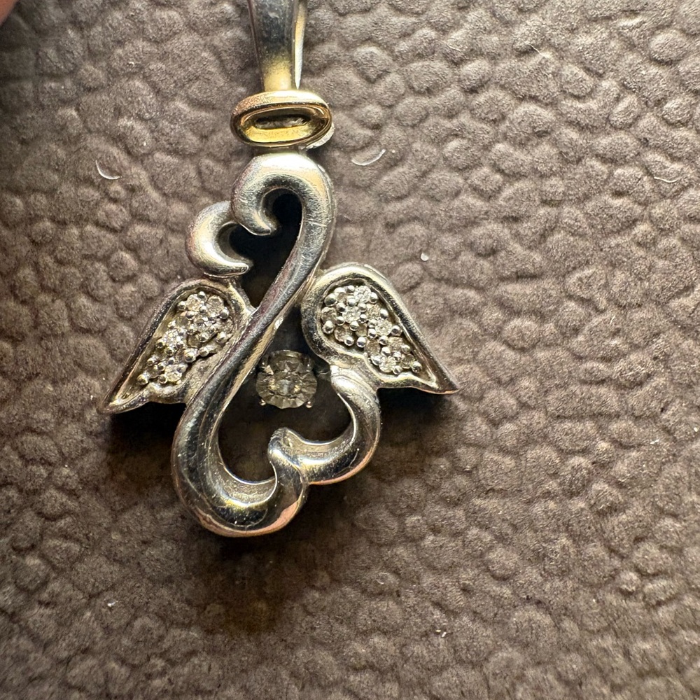 Elegant Silver Angel Wing Pendant
